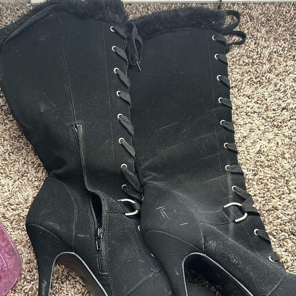 Andiamo high heel boots with fur . - Picture 4 of 4